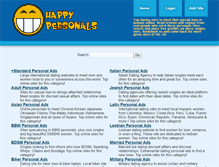 Tablet Screenshot of happypersonals.com